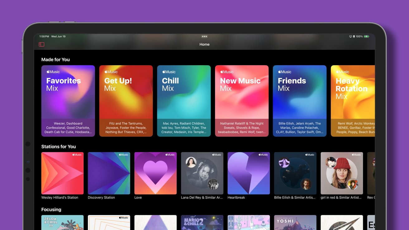 Made For You playlists and stations in Apple Music