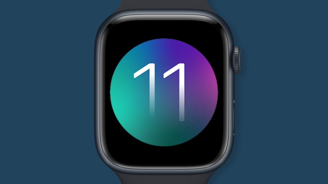 An Apple Watch with an 11 on the display