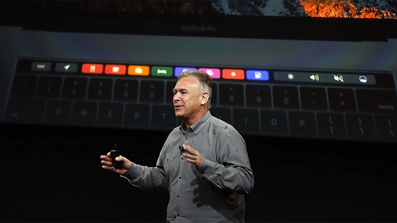 Schiller presenting during a MacBook Pro reveal