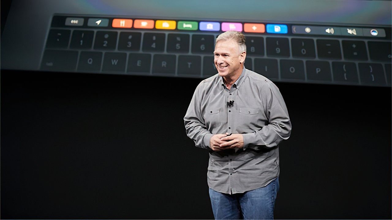 Schiller introducing the first MacBook Pro with Touch Bar