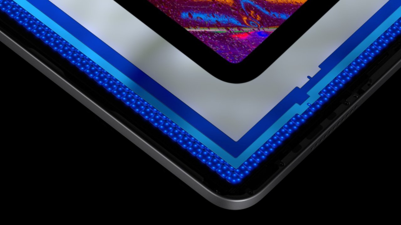 The 12.9-inch iPad Pro has a mini-LED backlit display for improved OLED-like contrast