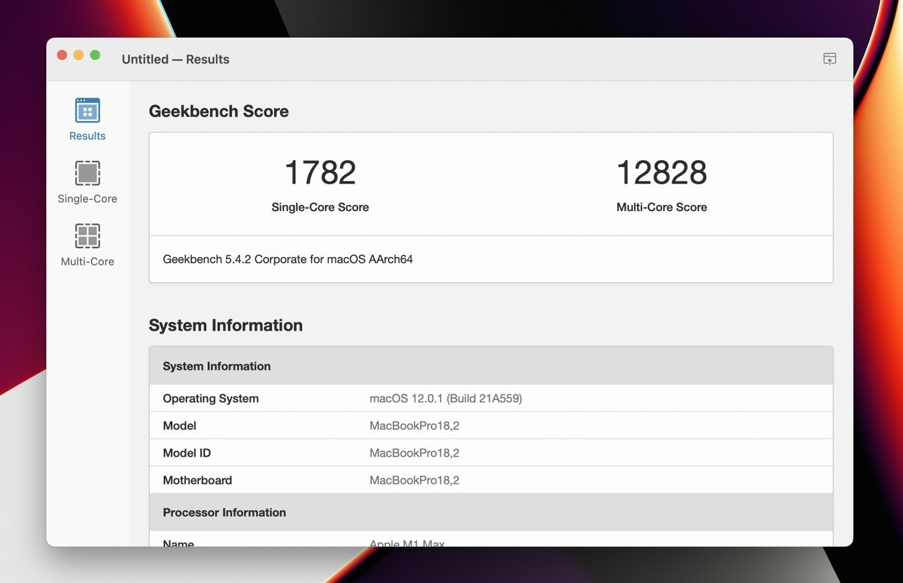 Geekbench 5 scores