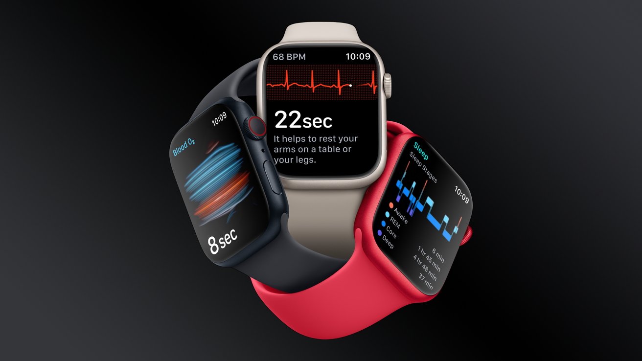 Blood oxygen, ECG, and temperature sensing are not available in the budget Apple Watch