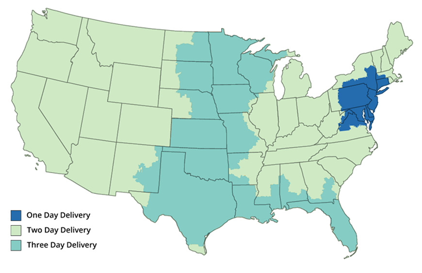 BH shipping map