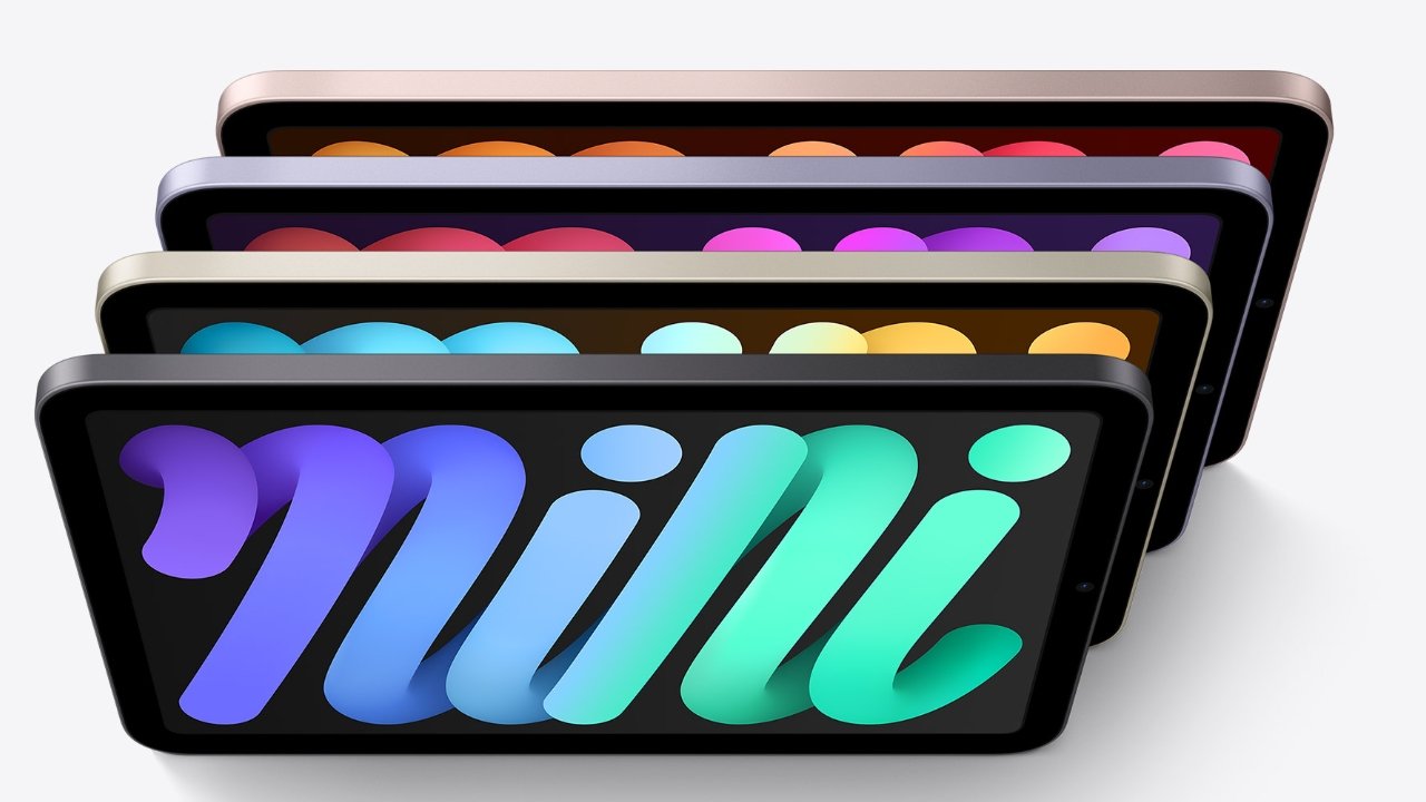 The iPad mini is available in pink, starlight, space gray, and purple