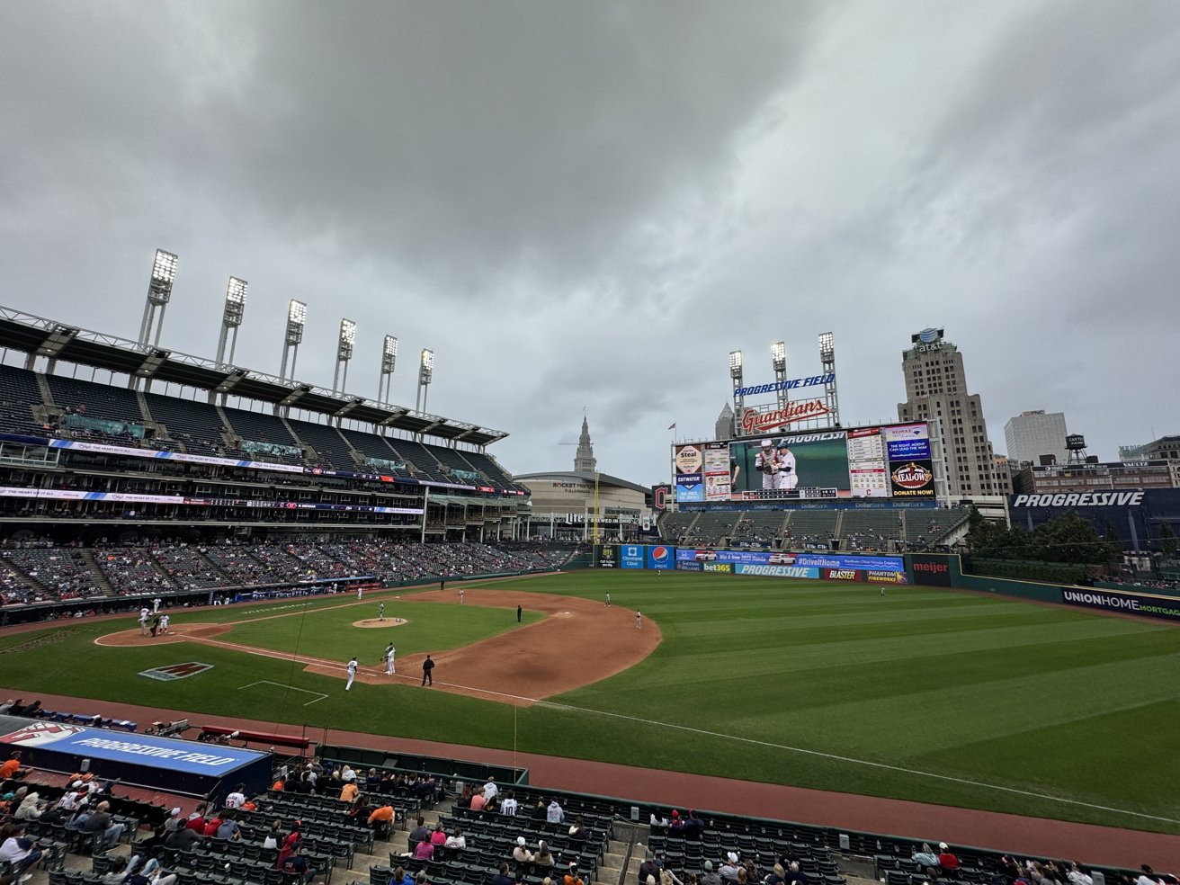 Progressive Field as shot on iPhone 15 Pro's main camera