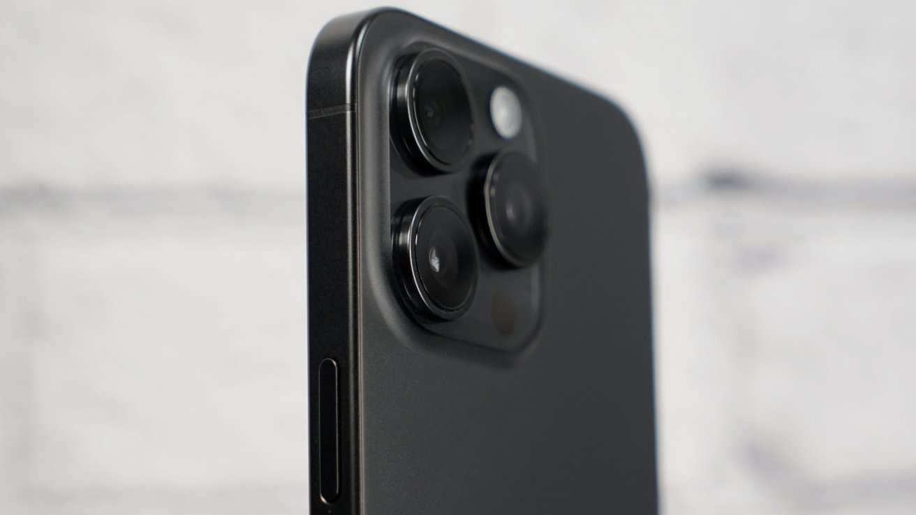 iPhone 15 Pro close up on the camera bump