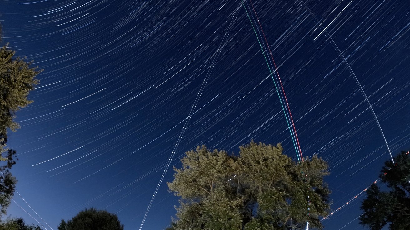 Star trails captured by the GoPro