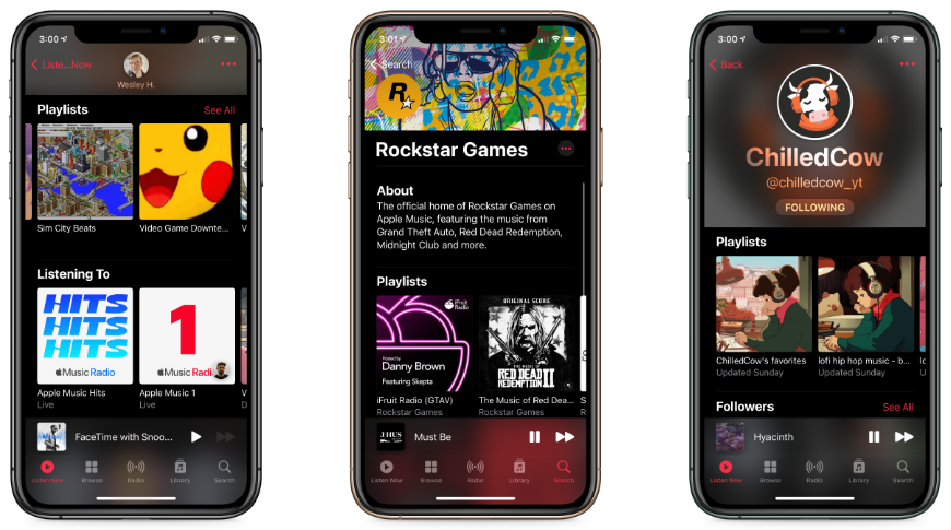 Personal profiles, curator pages, and internet personalities on Apple Music